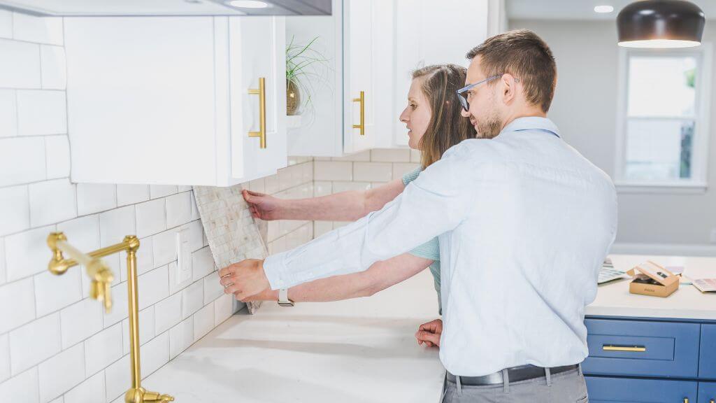 Backsplash tile install